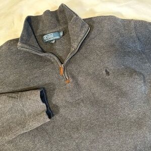 Polo Ralph Lauren 1/4 Zip Sweater Gray Men XL